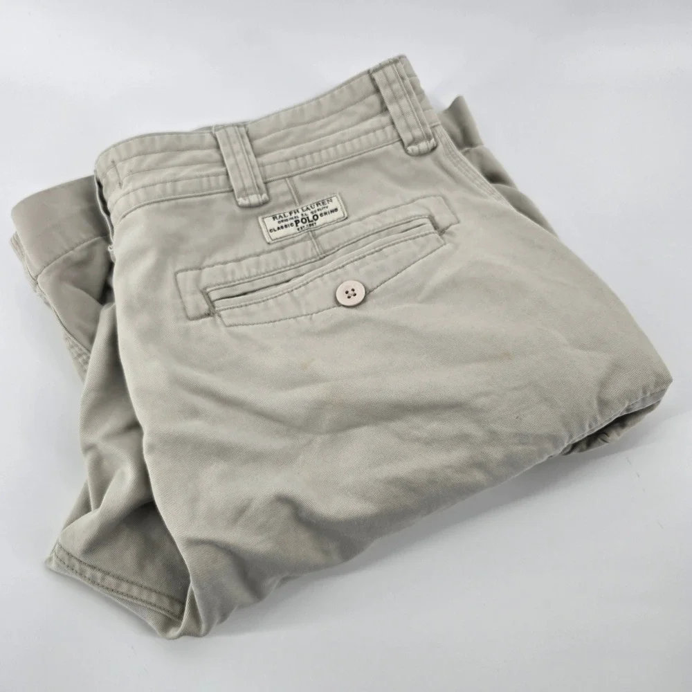 Polo Ralph Lauren Cargo Shorts Mens 35 Khaki Tan Classic Polo Chino Utility